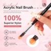 SAVILAND Acrylic Nail Brush Professional: Size 6,8,10 Nail Brushes. (Black) - 2 of 4