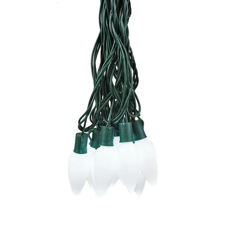 Novelty Lights LED C9 Ceramic Outdoor Lighting, Green Wire (25 Bulbs, 120 V), 1 of 7