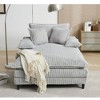 Dexmalle Corduroy Fluffy Cushioned Sofa Bed with 2 Pillows and 4 gears - 3 of 4