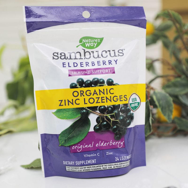 Nature&#39;s Way Sambucus Organic Elderberry and Zinc Lozenges - 24ct, 3 of 10