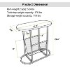 Glass Oval Small Side Tables with Magazines Organizer Storage Space for Living Room and Small Space  - The Pop Home - 4 of 4
