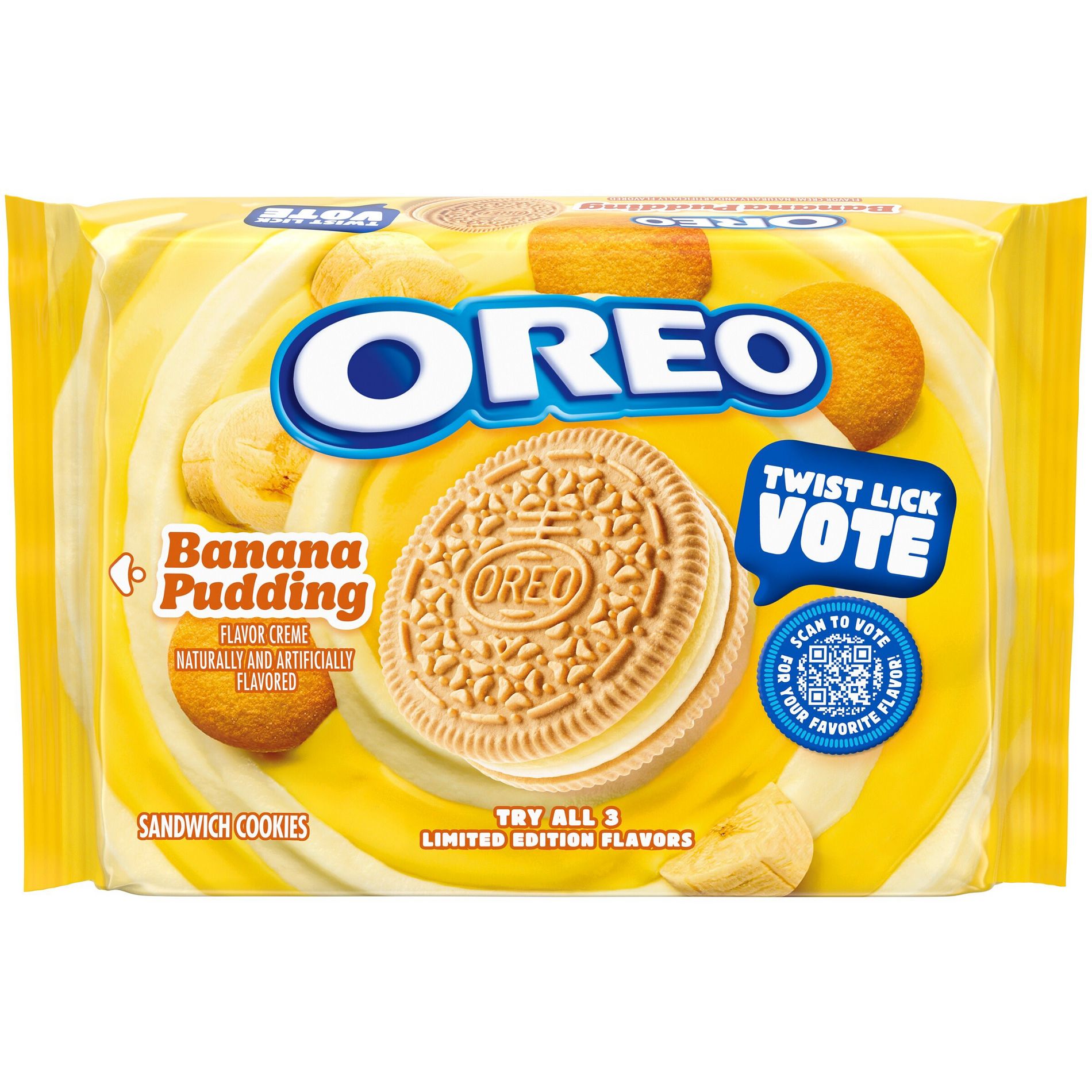 Oreo Banana Pudding Limited Edition Sandwich Cookies - 10.68oz