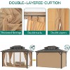 Hardtop Gazebo with Polycarbonate Double Roof, Aluminum Frame Outdoor Gazebo - 4 of 4