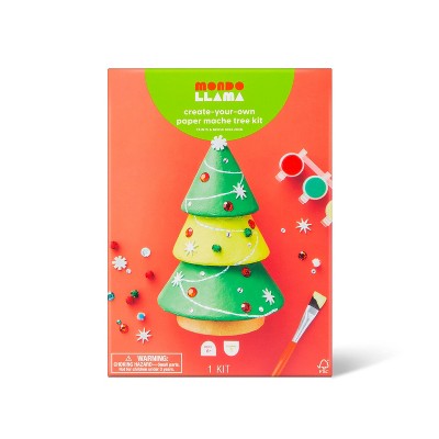 Create-Your-Own Paper Mache Christmas Tree Kit - Mondo Llama™