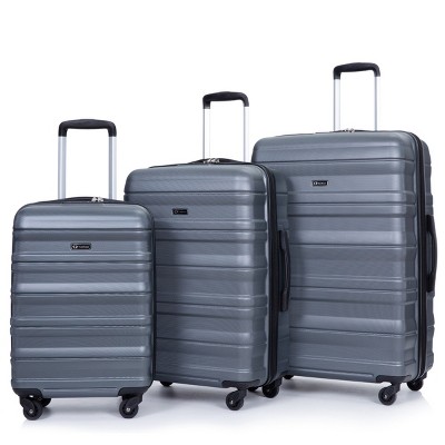 3 Piece PC Spinner Luggage Set with TSA Lock Lightweight Expandable Suitcases for Travel 21" 25" 29" - Cuddlewood