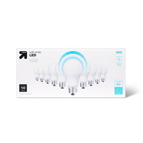 Led 60w 10pk Light Bulbs Soft White Up Up Target