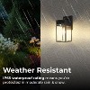 Techko Maid Solar Edison Bulb Wall Light Sconce with Motion Sensor Matte Black - 3 of 4