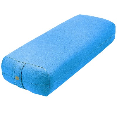 Florensi Yoga Bolster, Large Supportive Pillow, Durable and Firm, Blue