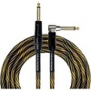 Kirlin IWB Black/Gold Woven Instrument Cable 1/4" Straight to Right Angle - 3 of 3