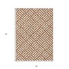 Orange And Ivory Geometric Washable Indoor Outdoor Area Rug - 3 of 4