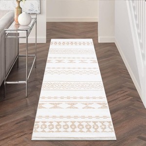 COZONY Runner Rug Washable Kitchen Runner Rug Indoor Non-Slip Geometric Rug Boho Accent Stain Resistant Rug Living Room Bedroom Long Carpet - 1 of 4