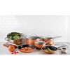 Gotham Steel Copper Cast Textured Cookware Set 10 Pc Nonstick Pots and Pans Set - 3 of 4