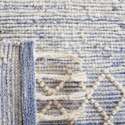 Ivory Coast Elegance Handwoven Wool 6' Square Area Rug