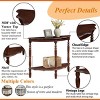 Whisen Retro Circular Curved Half-Moon Console Table with Cloud Design Top and Open Shelf - 4 of 4