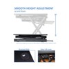 38in Large Height Adjustable Standing Desk Converter - Black (R DADRB-40) - Rocelco - 4 of 4