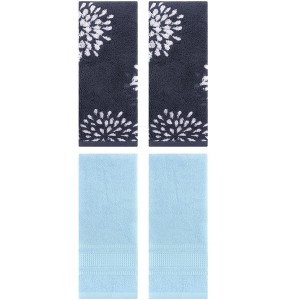 REGALWOVEN 4 Pcs Bathroom Cotton Absorbent Soft Decorative Hand Towel - 1 of 4