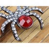 Anna-Kaci Women's Rhinestone Spider Brooch Pin with Black Gemstone Accents - 3 of 4