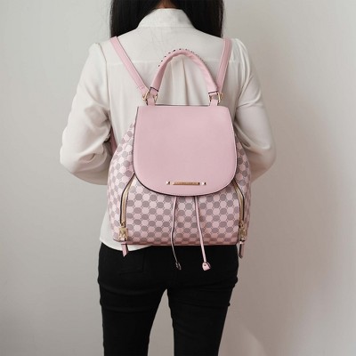 MKF Collection Kimberly Backpack Circular Print Tote Bag by Mia K - Pink — фото 3