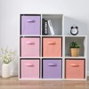 DOMETOUR 6 Piece Cube Storage Bins, 11 Inch Collapsible Storage Cube Organizer with Handle - 2 of 4