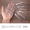 Unique Bargains 30Cr13 Stainless Steel Auto Repairs Thin Double Open-End Wrenches 2 Pcs - 3 of 4