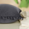 PiccoCasa Velvet Pompoms Decor Square Solid Soft Cushion Covers Pillow Covers 1 Pc - 4 of 4