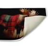 Stupell Industries Festive Moose With Plaid & Fir Printed Plush Bath Mat And Bath Rug, Design By Sasha, 18"X30" - 2 of 4