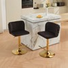 VYNXARIA Swivel Barstools Adjusatble Seat Height,Classic Velvet Upholstered Bar Stools with the whole Back Tufted,Black,Set of 2 - 2 of 4