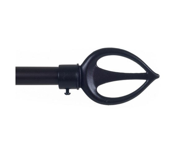 Yorkshire Home Spear Curtain Rod - Rubbed Bronze (48"-86")