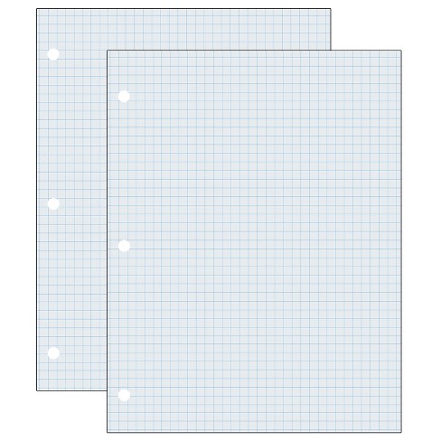 Five Star® Reinforced Filler Paper Plus Study App, Graph Ruled, 8 1/2 x  11, 80 Sheets/Pack, 3 Pack, Filler Paper