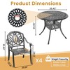 5-Piece Cast Aluminum Outdoor Dining Set: Round Table, Stackable Chairs & Brown Cushions - All-Weather Patio Furniture for Your Backyard - 4 of 4