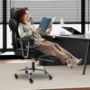 Heavy Duty Executive Office Chair 400 lb Capacity with Footrest, Ergonomic Reclining PU Leather Desk Chair - 2 of 4
