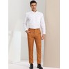 Lars Amadeus Men's Flat Front Unique Plaid Printed Business Dress Pants - 3 of 4