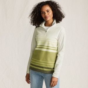 Lands' End Women's Anyweather Fleece Quarter Zip Pullover - 1 of 4