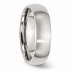 Black Bow Jewelry 6mm Brushed Domed Comfort Fit Band in Stainless Steel - 4 of 4