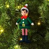 Christmas Fabric Elf Child with Red Hat and Green Sweater Ornament - Wondershop™ - 2 of 3