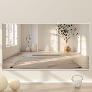 Apmir  2/3 pieces Rectangle Wall Mirror Home Gym Mirror Dance Studio Mirror Tempered Glass Mirror - 1 of 4