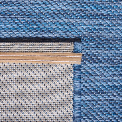 Blue Square Easy Care Stain-resistant Outdoor Rug