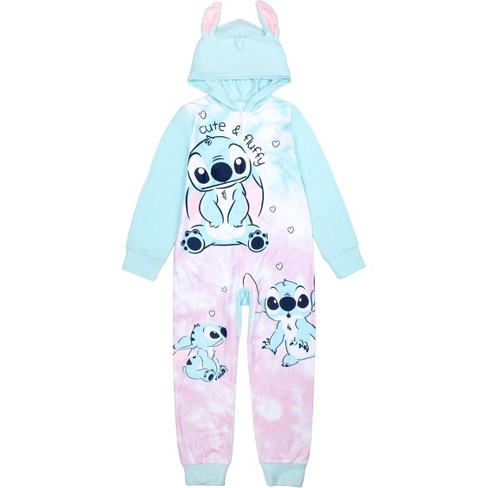 Disney Lilo Stitch Little big Girls One piece Hooded Union Suit Pajamas Target