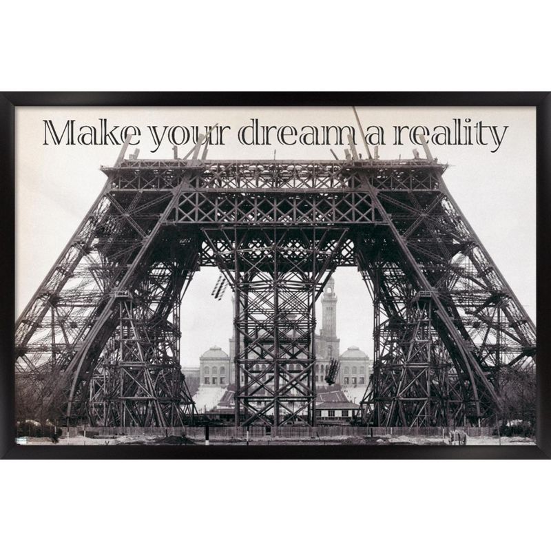 Trends International Eiffel Tower Construction Framed Wall Poster Prints, 1 of 7