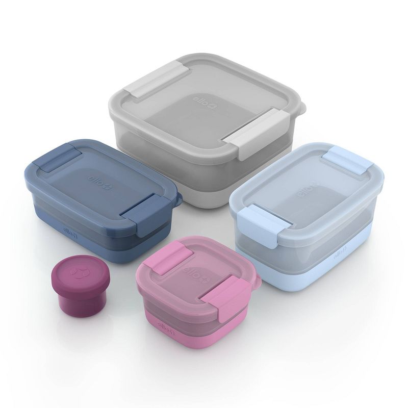 Ello 10pc Plastic Food Storage Container Set with Skid Free Soft Base, 3 of 7