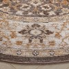 Hazel HZL502 Power Loomed Indoor Area Rug - Brown/Ivory - 6' Round - Safavieh - 3 of 4