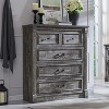 Sincido 5 Drawers Dresser for Bedroom, Farmhouse 46" Tall Dressers w/Roman Column - 2 of 4