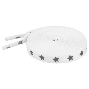 INSPIRE CHIC Reflective Stars Colorful Cool Flat Shoe Laces for Athletic Running Sneakers 2 Pairs - 1 of 4