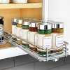 Lynk Professional Slide Out Spice Rack Upper Cabinet Organizer- 4" Wide: Chrome-Plated Kitchen Storage, Pull Out System - 2 of 4