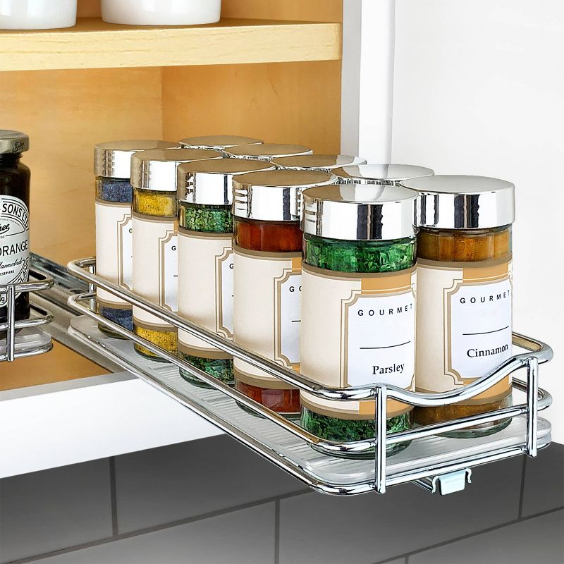 Lynk Professional Slide Out Spice Rack Upper Cabinet Organizer- 4&#34; Wide, 3 of 11