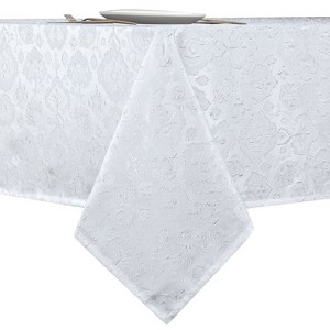 Kate Aurora Regency Collection Raised Jacquard Damask Fabric Tablecloth - 1 of 4