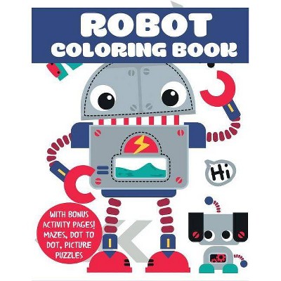 Robot Coloring Book - by  Blue Wave Press (Paperback)