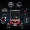 24V Kids UTV Off-Road, 4x4 Electric Truck w/Sunshade, Remote, LED Lights, Shock Absorber, Horn & Music Player - 4 of 4