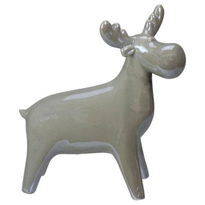 Northlight 7.5" Gray Pearl Finished Moose Christmas Tabletop Figurine