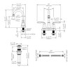 JANSNO 4-Inch Centerset Bathroom Faucet with Dual Handles, Pop-Up Drain and Supply Hoses - 3 of 4